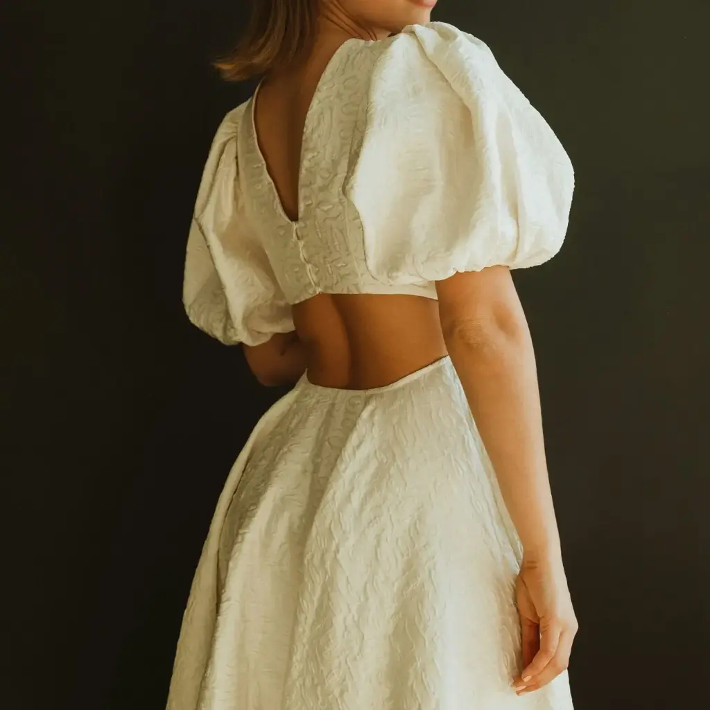 Linen Crop & Skirt Set