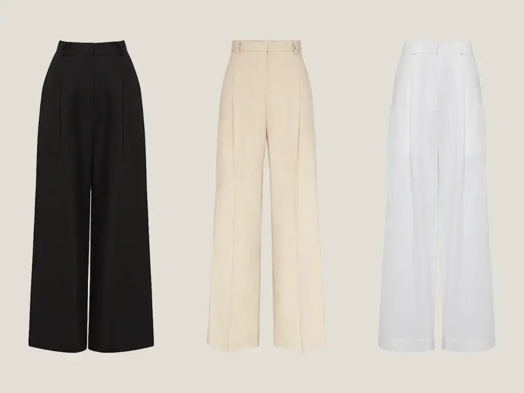 High-Waisted Pleated Trousers