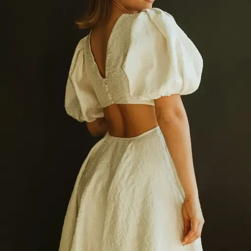 Linen Crop & Skirt Set