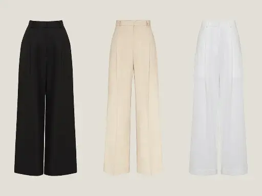 High-Waisted Pleated Trousers